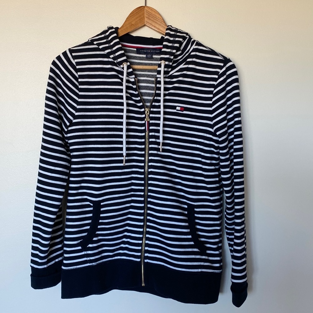 Tommy Hilfiger hooded full zip up Sz XS